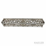 Art Deco Diamant Brosche Weiß- & Gelbgold 585 / 14 Kt. ca. 1,00 ct. Altschliff Vorschau