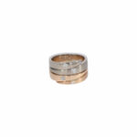 Bicolor Damenring mit Diamantbesatz Vorschau