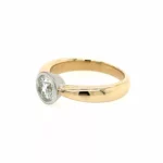 Solitär Brillant Ring in 585er Gelbgold mit Weissgoldfassung Vorschau