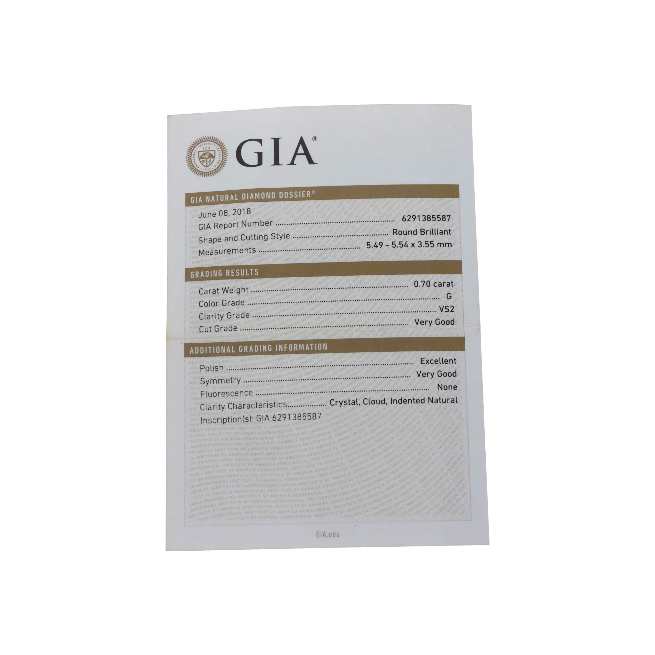 Brillant Solitärring in Weissgold mit GIA Zertifikat