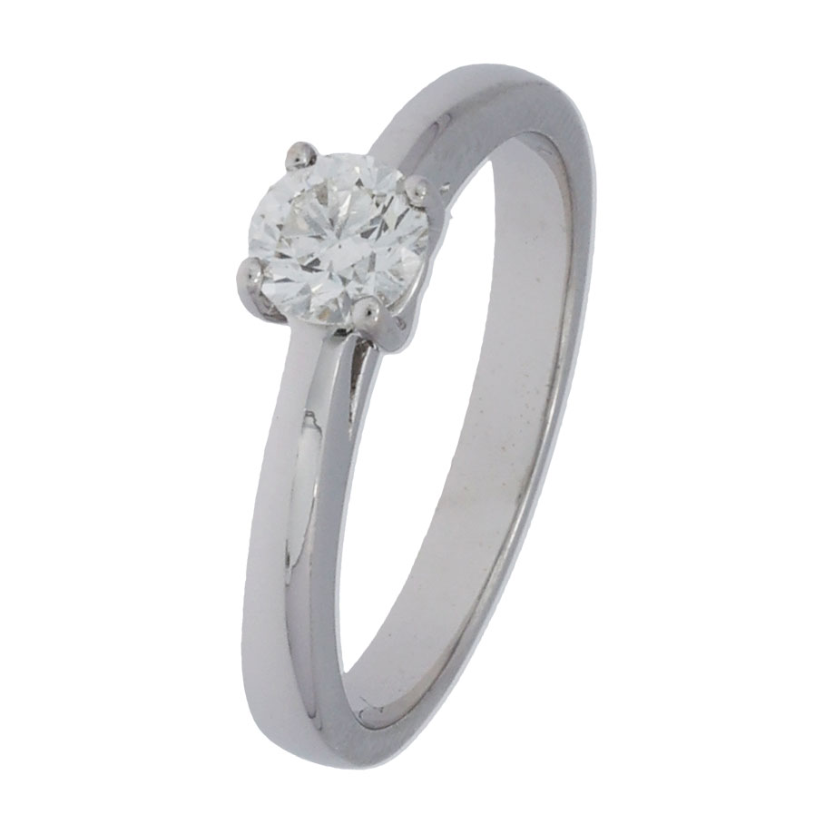 Solitär Diamantring in 585er Weissgold