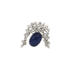 Brosche Weißgold 750 / 18K mit 9,96ct Saphir und 2,36ct Diamanten Vorschau