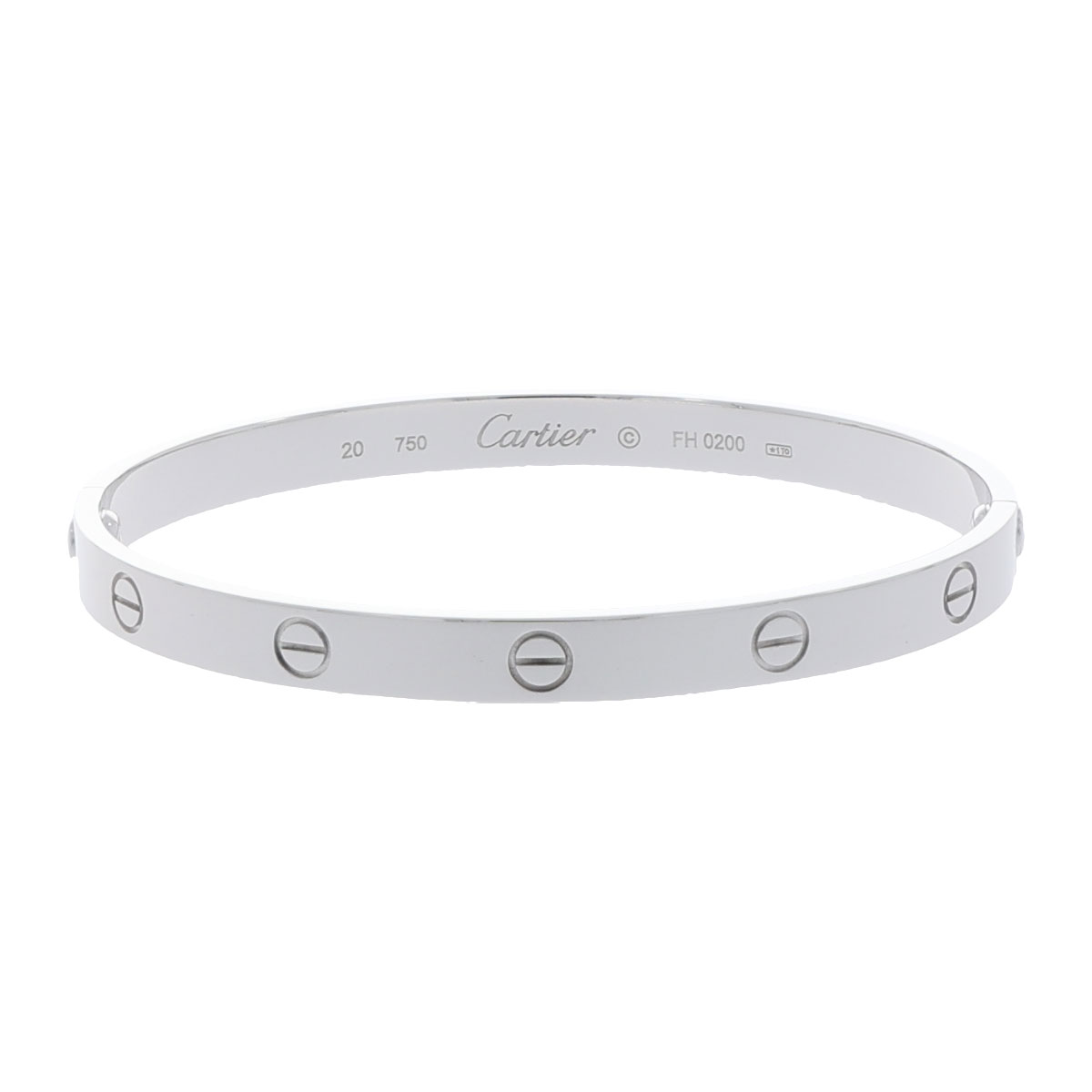 Cartier Love Armreif in 750er Weissgold mit Zertifikat