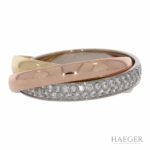 Cartier Diamant Trinity Ring Gelbgold Rosegold Weißgold 750 / 18 Kt. Gr. 49 Full Set Vorschau