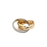 Cartier „Trinity“ Ring Gr.51 ca. 1,0ct Diamanten Tricolor 750/ 18K - Bild 3 Vorschau
