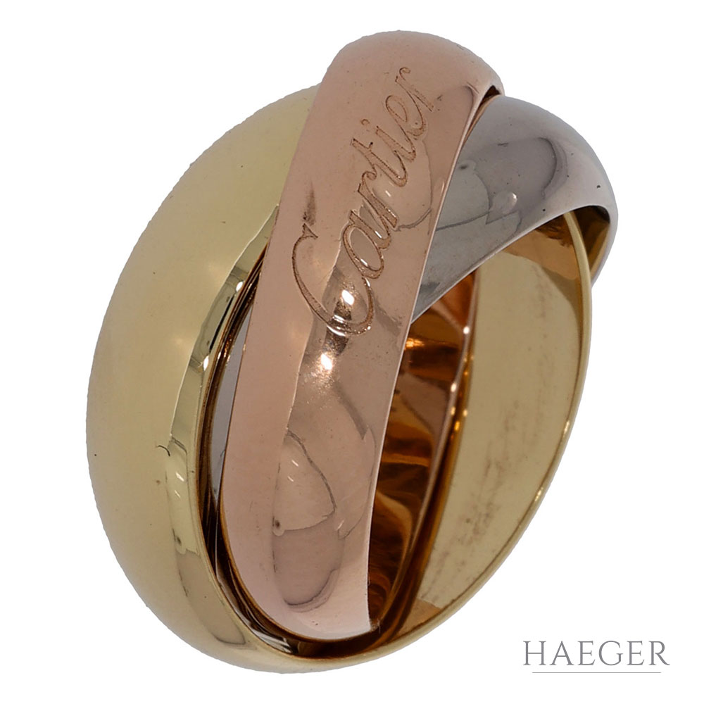 Cartier Trinity Ring Tricolorgold 750 / 18 Kt. GR 46