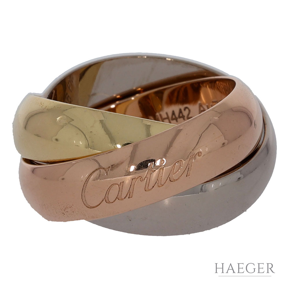 Cartier Trinity Ring Tricolorgold 750 / 18 Kt. GR 46