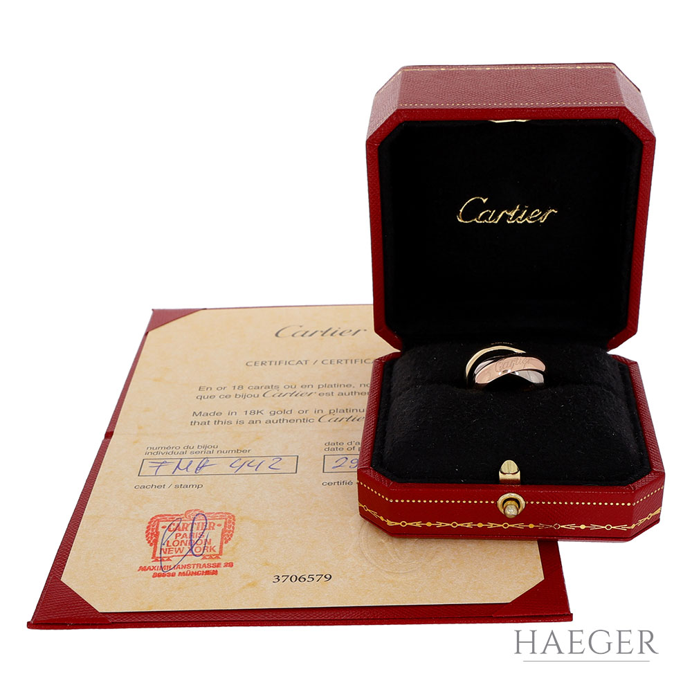 Cartier Trinity Ring Tricolorgold 750 / 18 Kt. GR 46