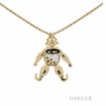 Chopard Diamant Kette Happy Diamonds Harlekin Clown Anhänger Gelbgold 750 / 18 k. 0,05ct. Vorschau