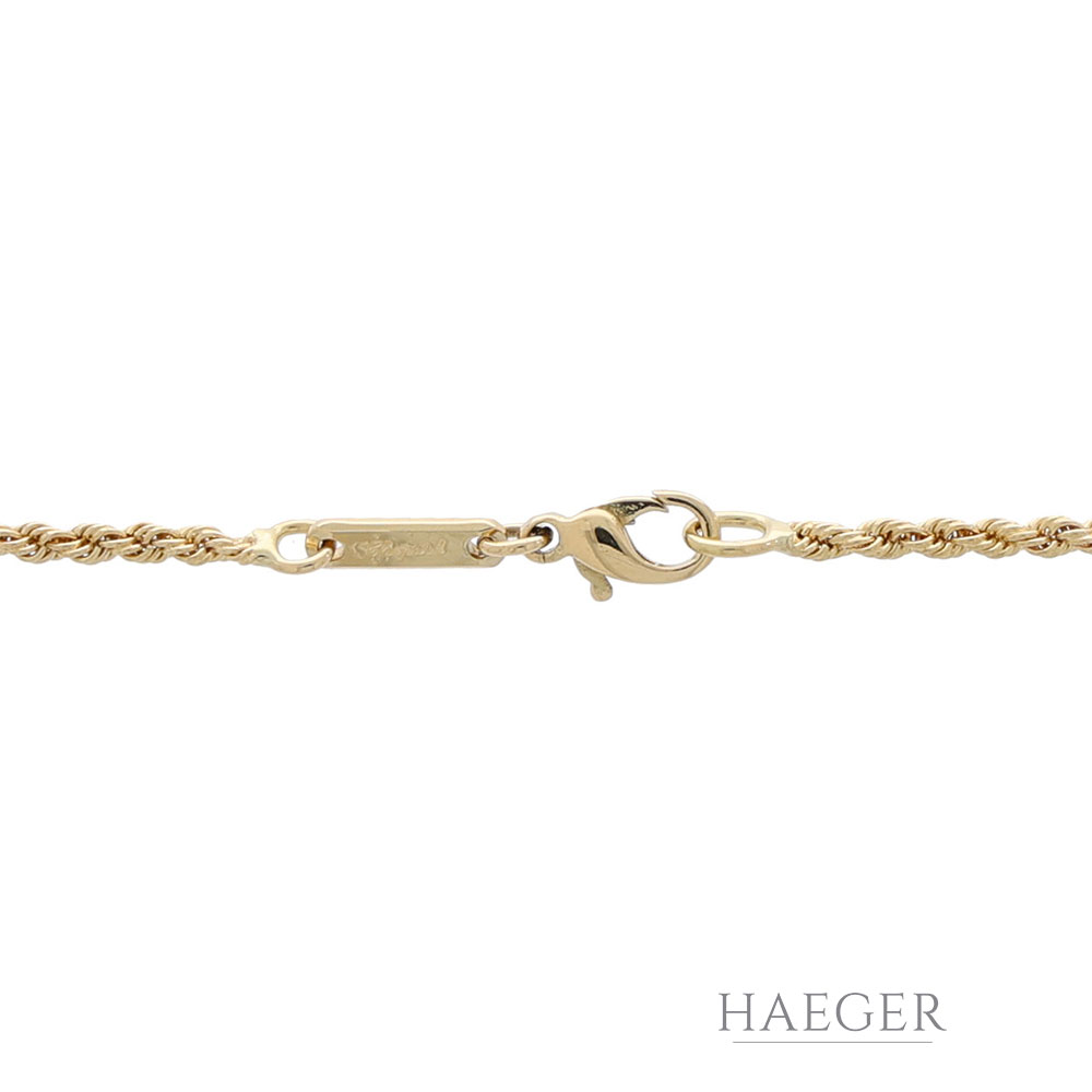 Chopard Diamant Kette Happy Diamonds Harlekin Clown Anhänger Gelbgold 750 / 18 k. 0,05ct.
