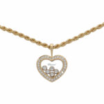 Chopard Happy Diamond Herzanhänger mit Kordelkette in 750er Gelbgold Vorschau