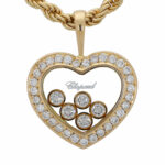 Chopard Happy Diamond Herzanhänger mit Kordelkette in 750er Gelbgold Vorschau