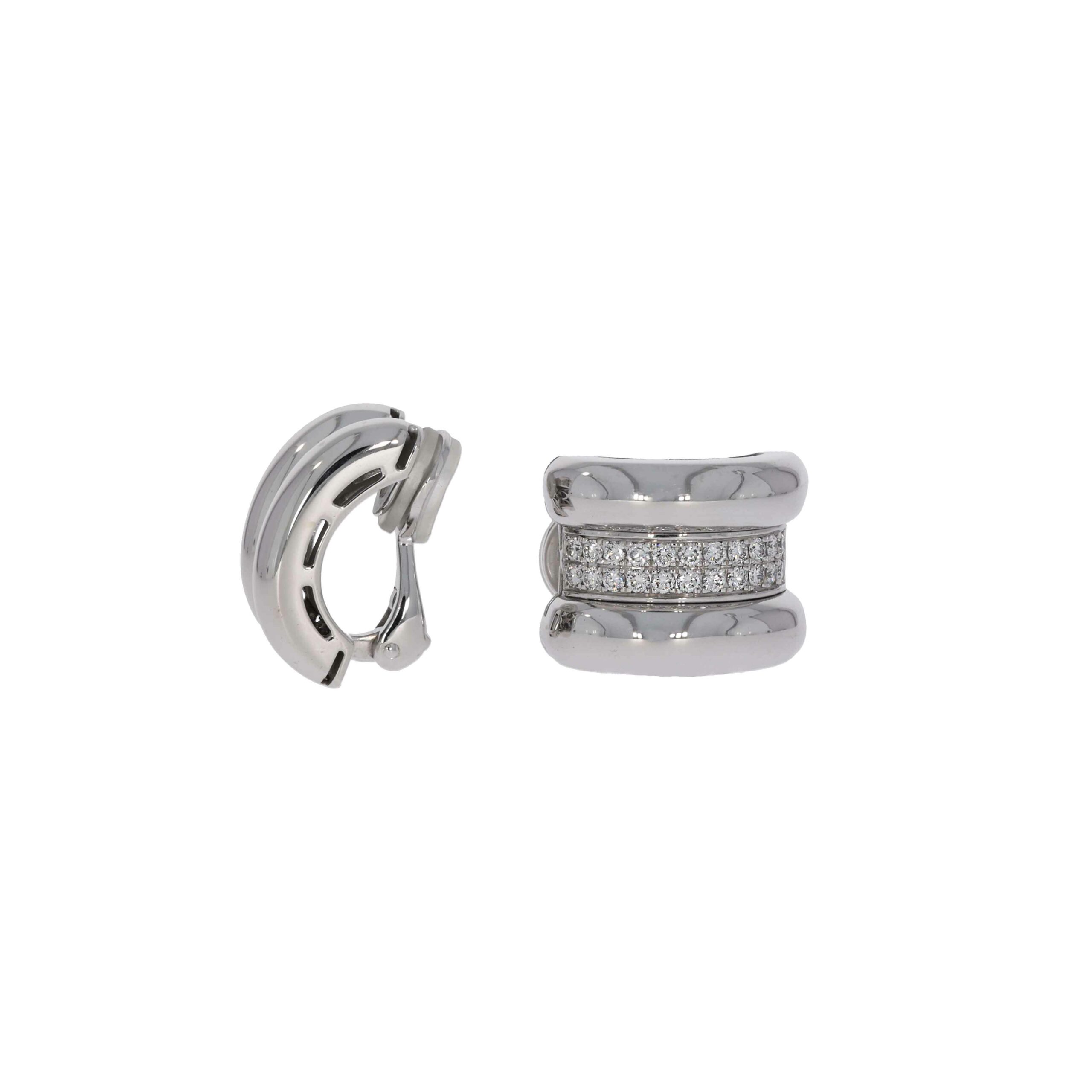 Chopard la Strada Ohrclips in 750er Weissgold mit Diamantbesatz