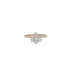 Floraler Damen Diamantring in 585er Gelbgold Vorschau