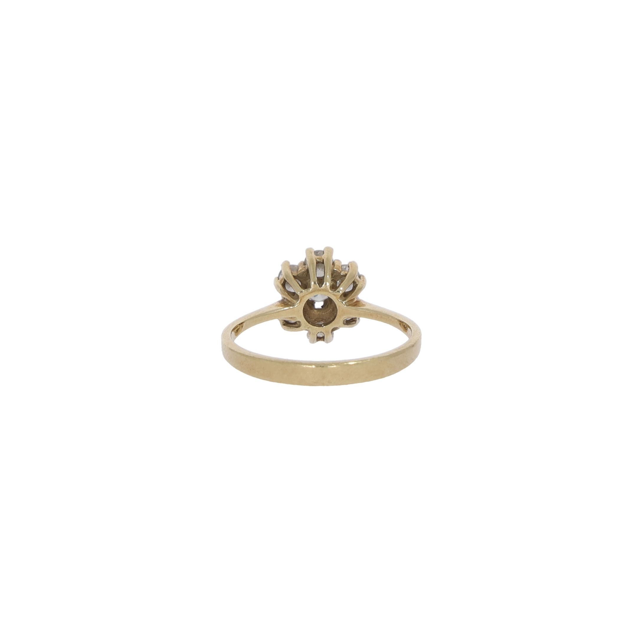 Floraler Damen Diamantring in 585er Gelbgold