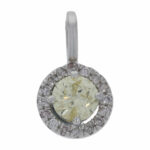 Damenkette m. Diamantanhänger Weißgold 585/14K. ca. 0,55ct Fancy Yellow Vorschau