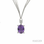 Diamant Amethyst Collier Weißgold 750 / 18K. Vorschau