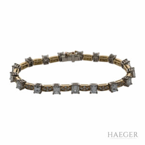 Diamant Armband Gelbgold & Weißgold 750 / 18Kt. ca. 6,49ct.