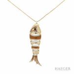Diamant Fisch Kette Gelbgold 750 / 18k ca. 3,30 ct. Vorschau