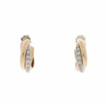 Diamant Ohrstecker Gelb- Weiß- & Roségold 750/18K. Vorschau