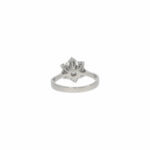 Floraler Damenring in 585er Weissgold mit Diamantbesatz Vorschau