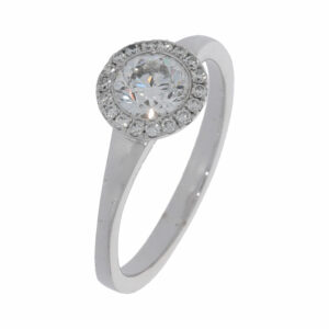 Diamant Ring Weißgold 750/18k. ca. 0,50ct Gr 47,5