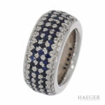 Diamant Saphir Bandring in 585er Weissgold Vorschau