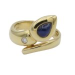 Diamant Saphir Schlangenring Gelbgold 585/14K. Gr. 55 Vorschau