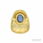 Diamant Saphir Wechselschließe Gelbgold 750 / 18K. Vorschau