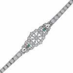 Diamant Smaragdarmband in 750er Weissgold Vorschau