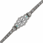 Diamant Smaragdarmband in 750er Weissgold Vorschau