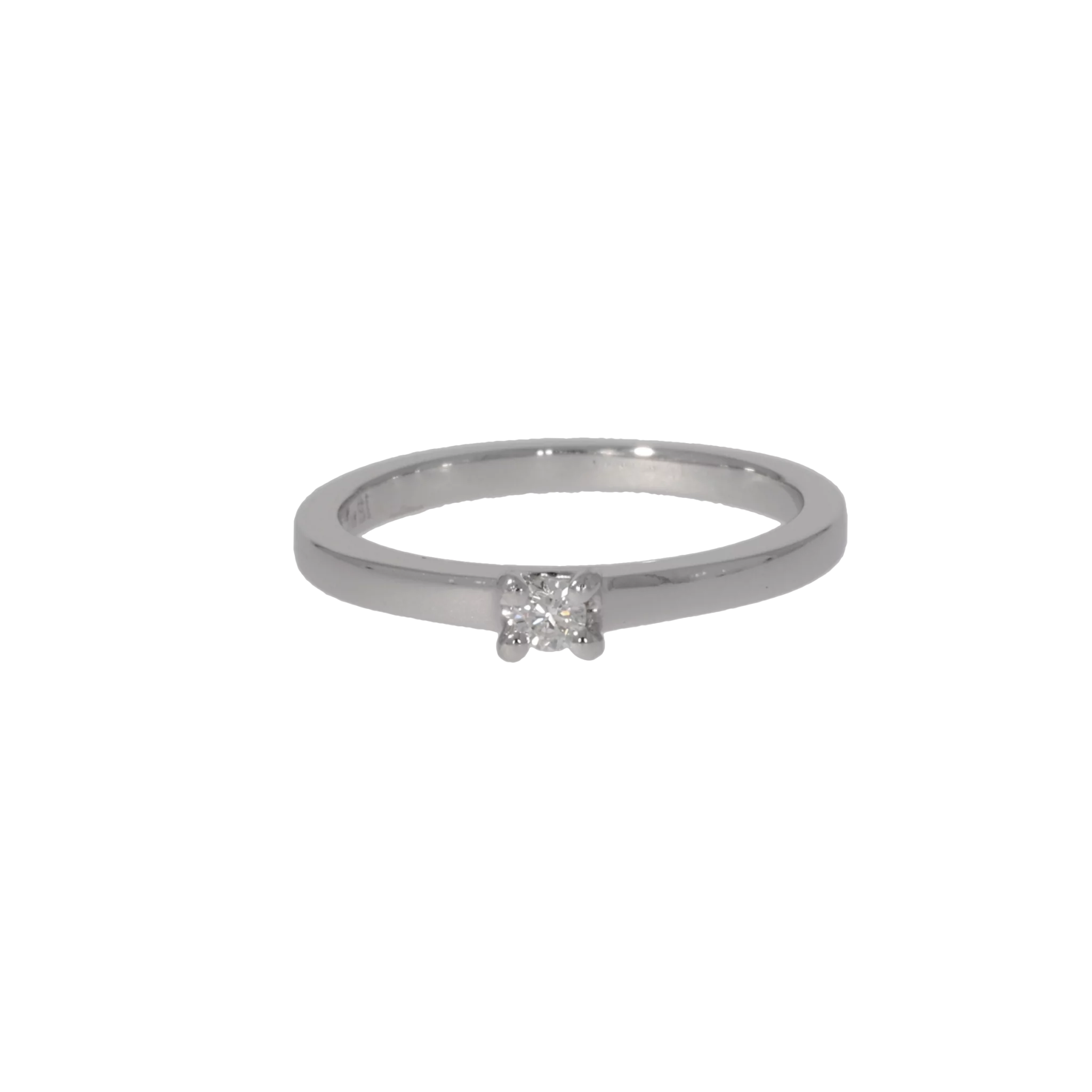 Solitär Diamantring in 585er Weissgold