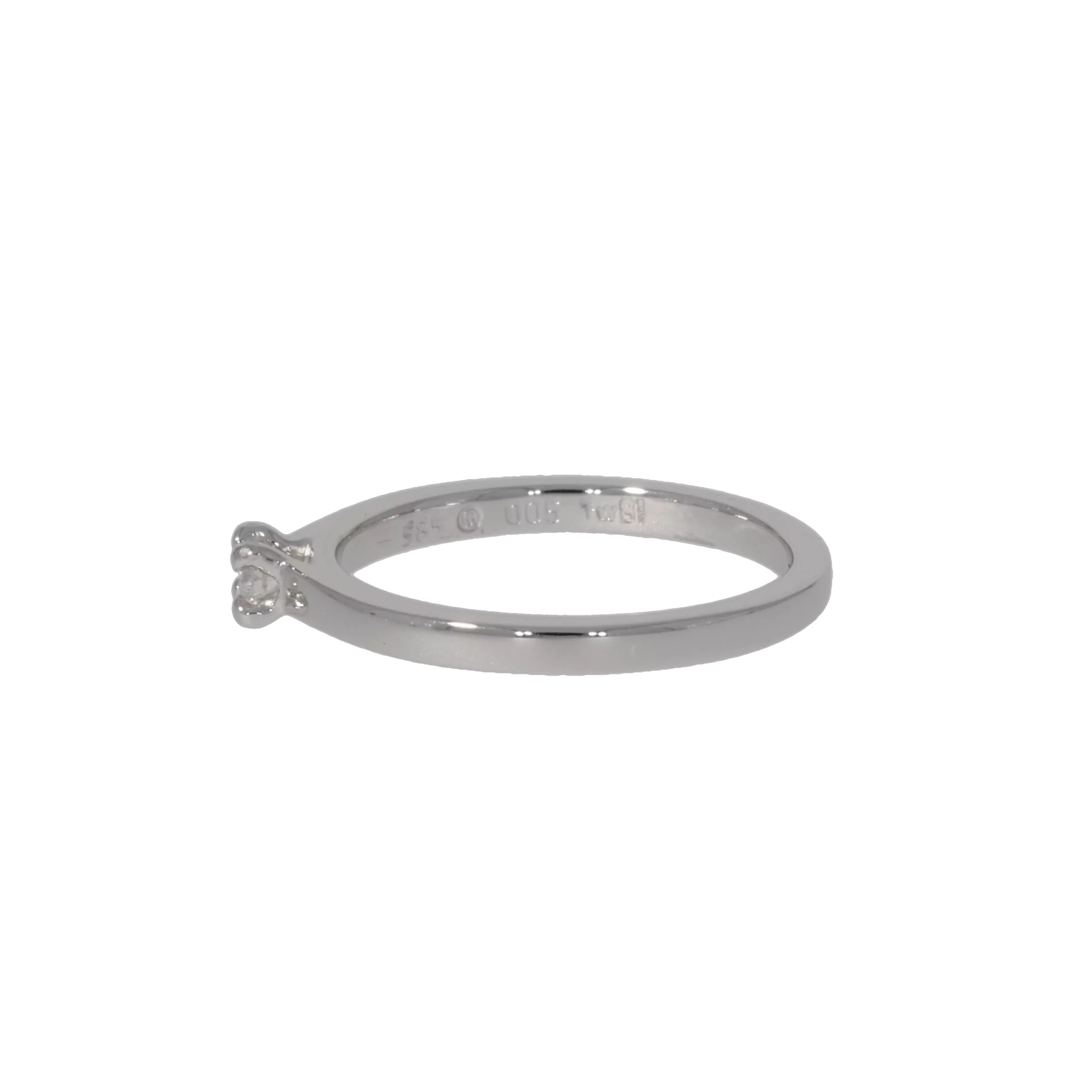 Solitär Diamantring in 585er Weissgold