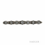 Diamant Stabbrosche Weißgold 585 / 14K mit 0,85ct Altschliff Vorschau