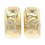 Creolen ca. 0,50 ct Diamanten Gelbgold 750/ 18K - Bild 10 Vorschau