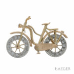 Unikat Fahrrad Brosche in Gelbgold mit Diamantbesatz Vorschau