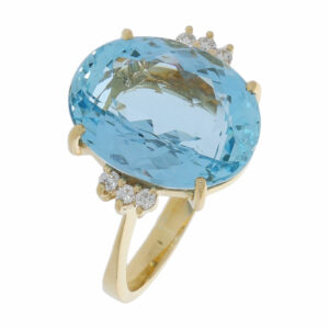 H.Stern Aquamarin Diamantrin gin 750er Gelbgold