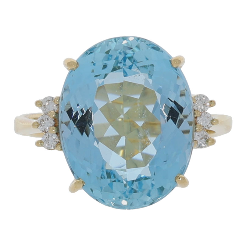 H.Stern Aquamarin Diamantrin gin 750er Gelbgold