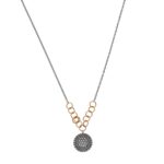 Bicolor Kette mit Diamantanhänger in 750er Gold Vorschau