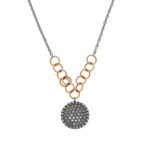 Bicolor Kette mit Diamantanhänger in 750er Gold Vorschau