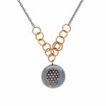 Bicolor Kette mit Diamantanhänger in 750er Gold Vorschau
