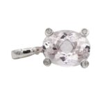 Kunzit Diamant Anhänger Weißgold 750/18K. Vorschau