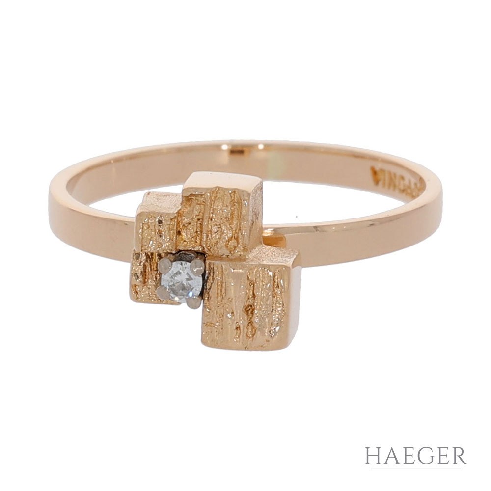 Lapponia Ring Gr.53 Gelbgold 750 / 18K mit 0,03ct Diamanten