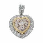 Leo Wittwer Herzanhänger in 750er Weissgold mit Diamant und Morganitbesatz Vorschau