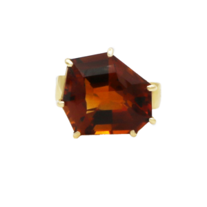 Madeira Citrin Ring Gelbgold 750/18Kt. Gr. 52