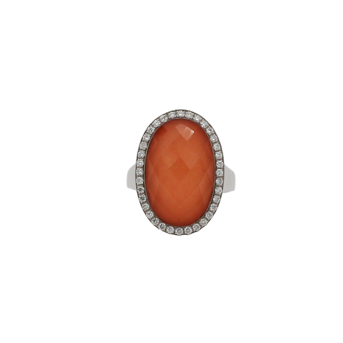 Meissen Mystery Diamant Porzellan Ring in 750er Weissgold