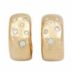 Creolen ca. 0,50 ct Diamanten Gelbgold 750/ 18K - Bild 7 Vorschau