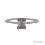 Solitärring Gr.51 Weißgold 585 / 14K Emerald Cut Diamant 0,79ct / AIG Zertifikat Vorschau