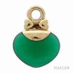 Ohrring Einhänger für Creolen Gelbgold 750 / 18 Kt. m. Rubin Vorschau