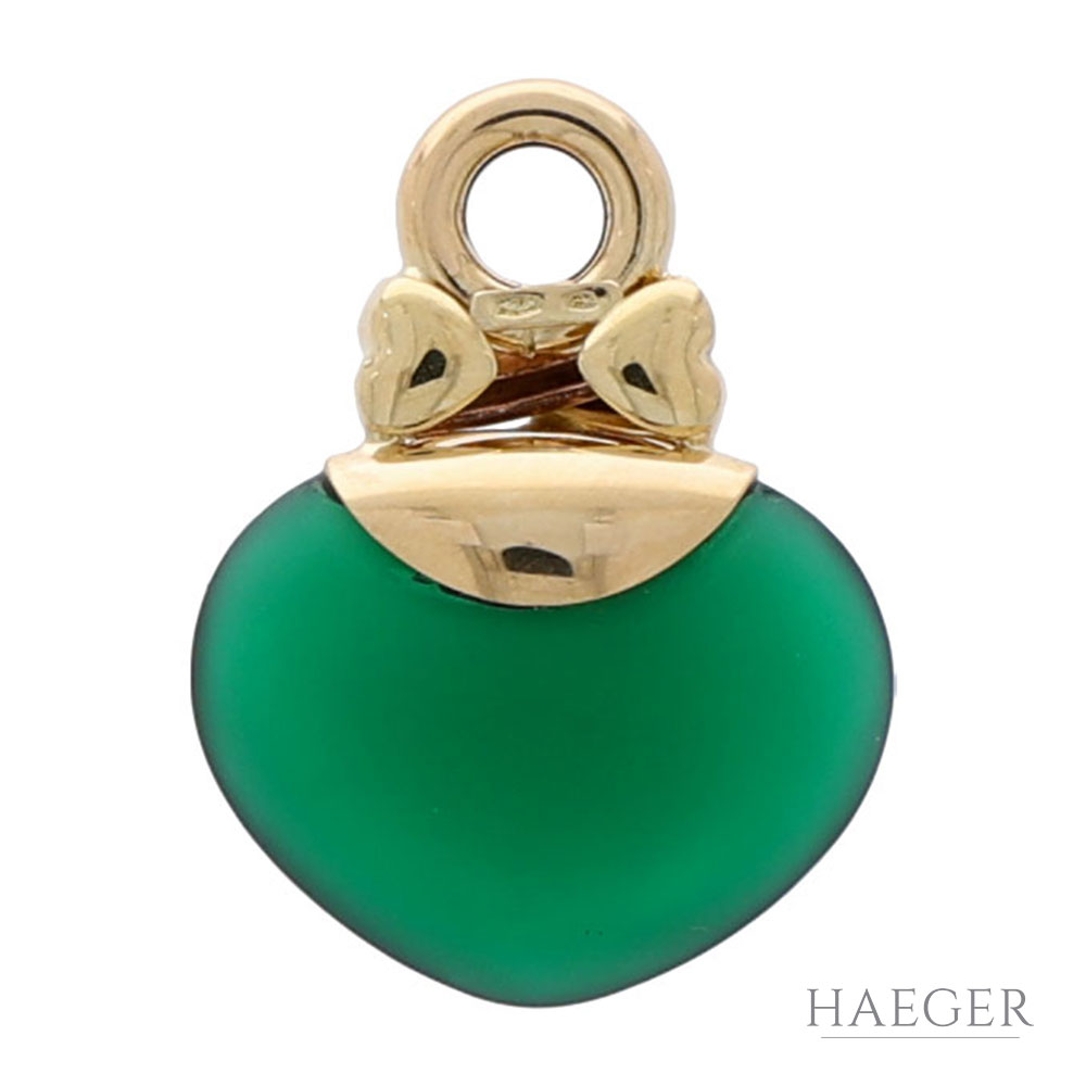 Ohrring Einhänger für Creolen Gelbgold 750 / 18 Kt. m. Rubin